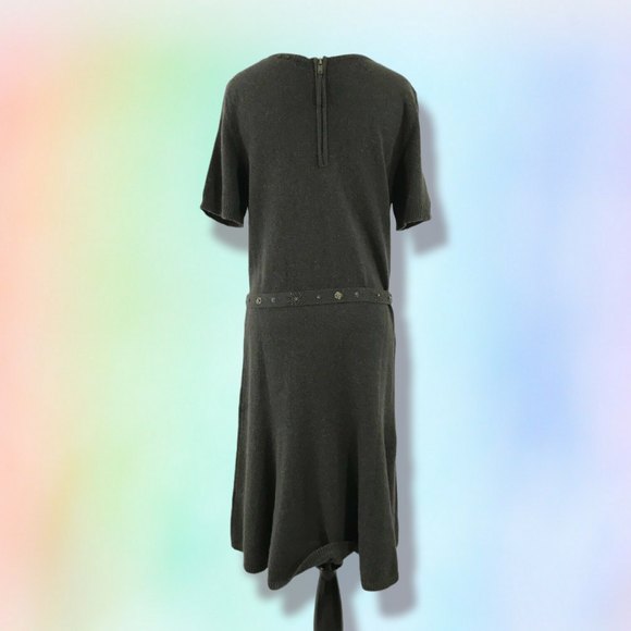 Gerard Darel Tie Waist‎ Shift Sweater Dress Size 4 Grunge whimsygoth retro - Picture 2 of 8